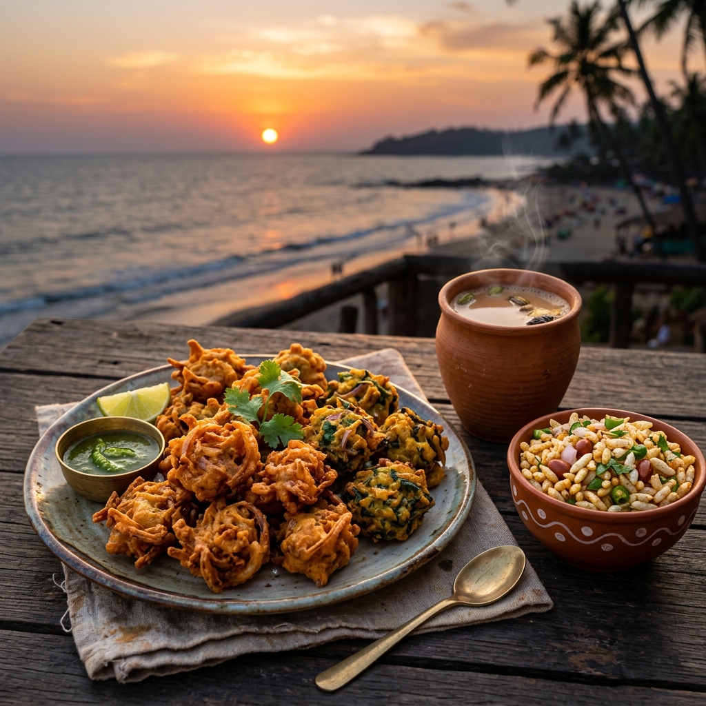 Evening Snacks Pakora Chai